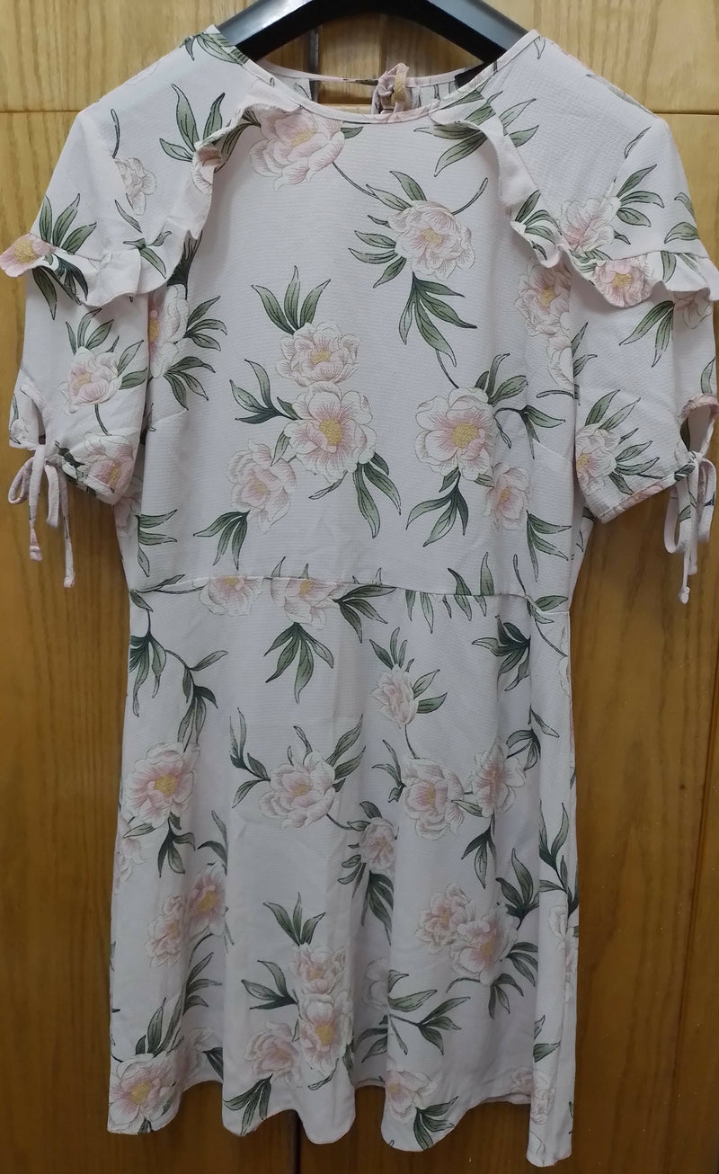 NEW Atmosphere pink floral dress (half sleeves, knee length) Size L