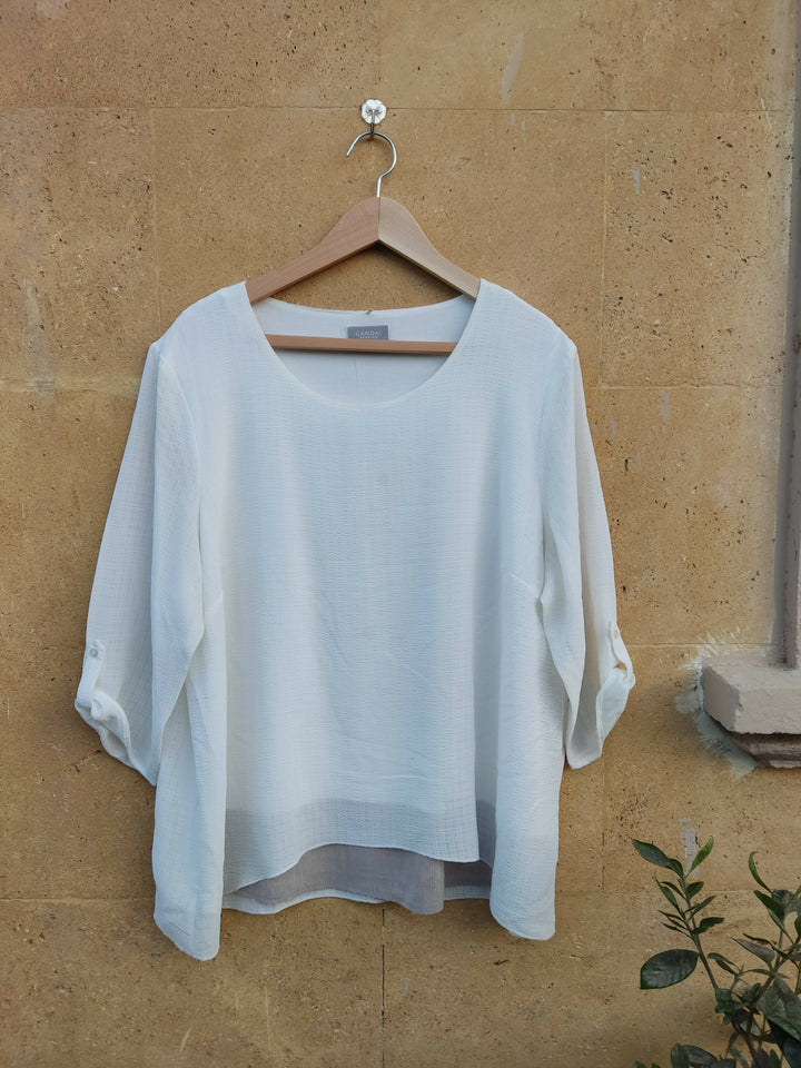White C&A Blouse Size XL-XXL