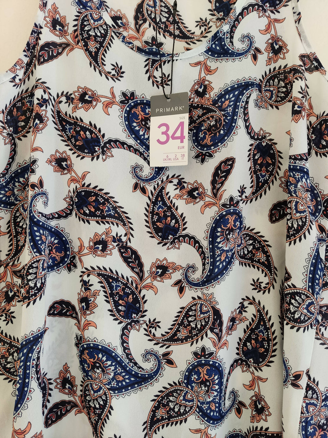 Patterned PRIMARK Top Size 34 NEW WITH TAG