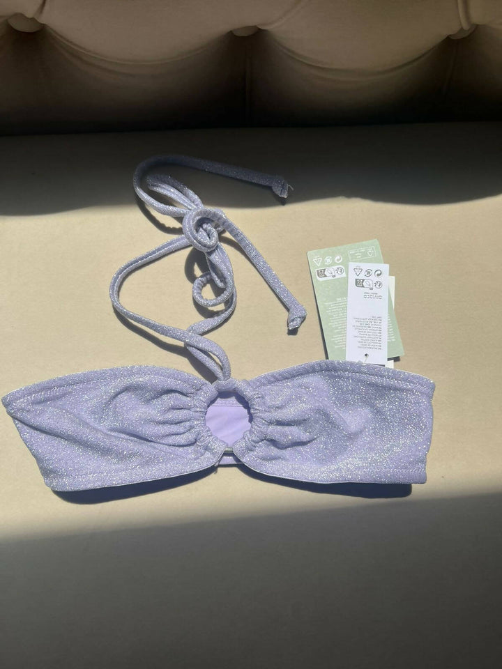 H&M NEW light purple Bandeau Bikini Top Size S
