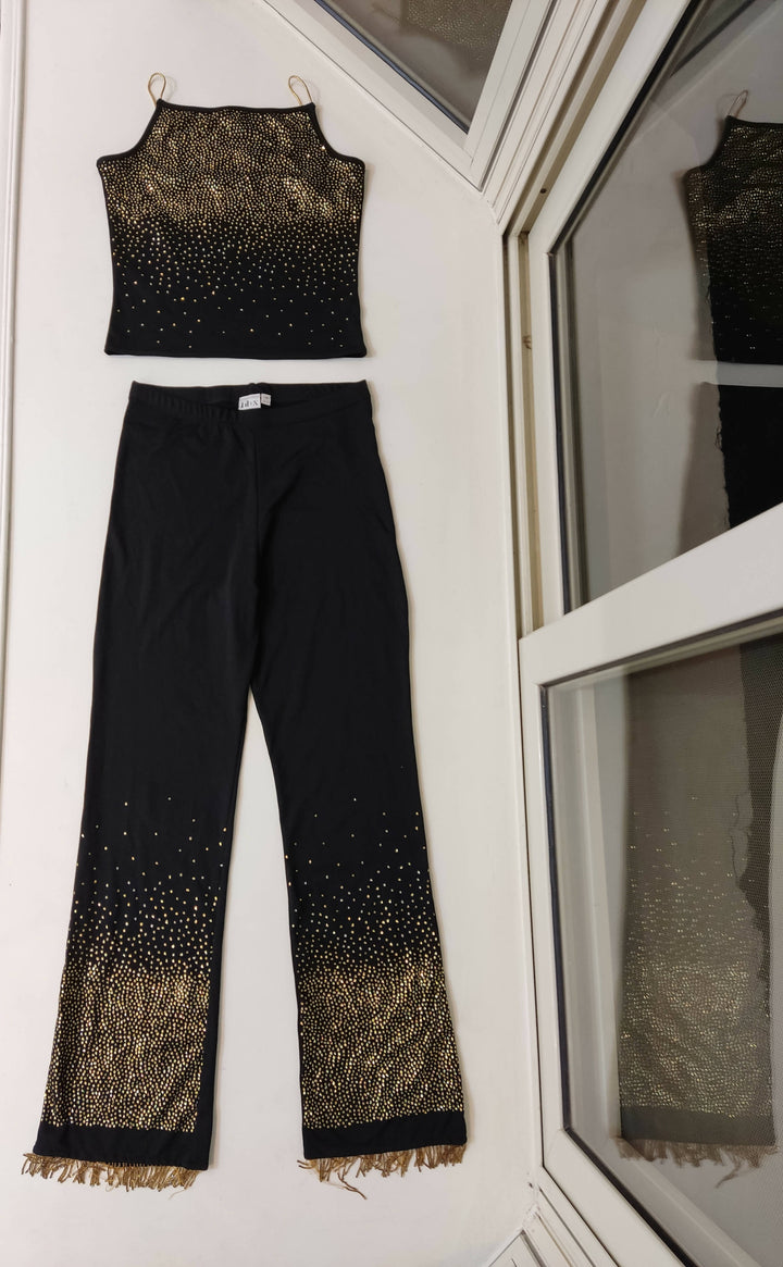 Top & Pants Black & Gold Set
