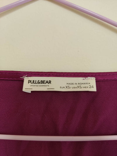 Pull&Bear XS Purple Full Sleeve Crop Top