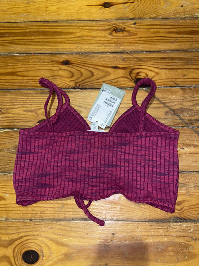 H&M new purple cut-out crop top size S