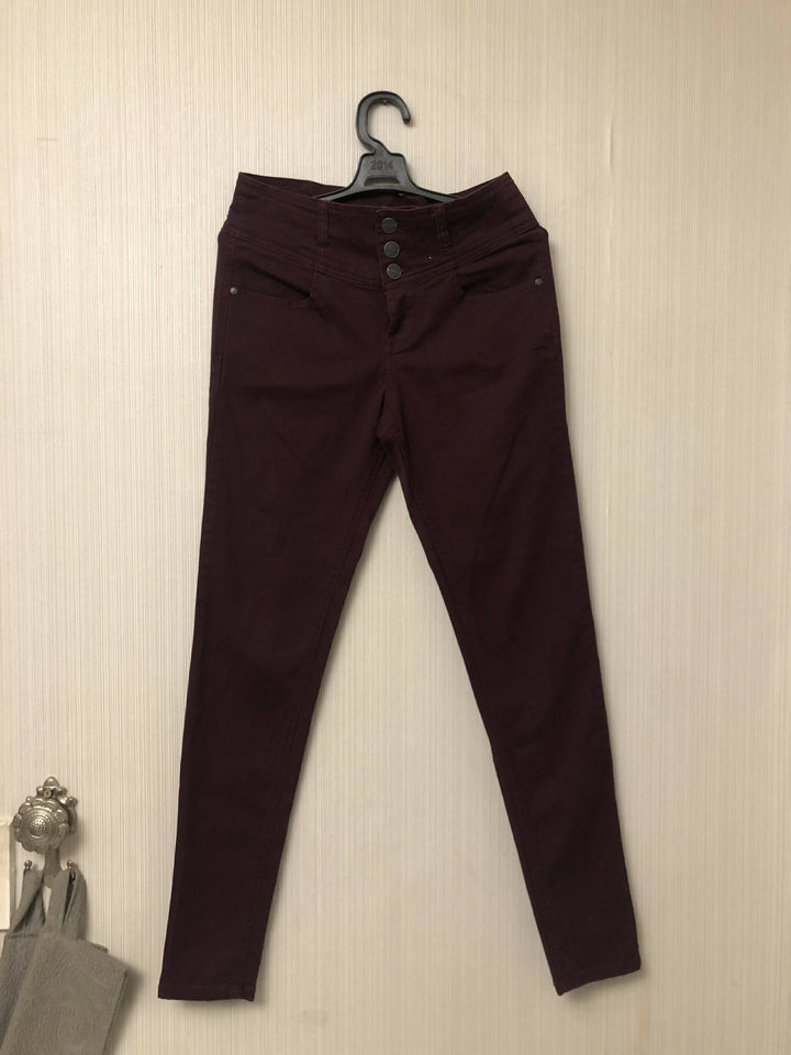 Terranova dark red skinny pants Size: M