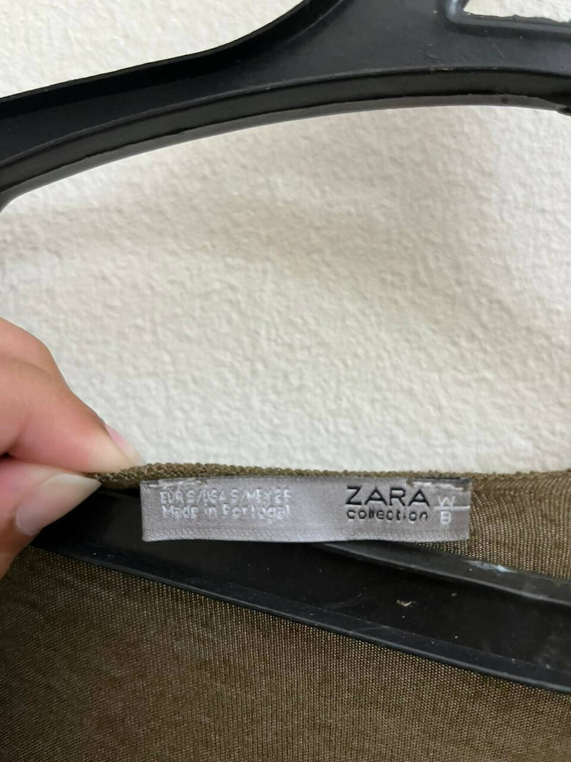 Zara Olive Green Top Size S
