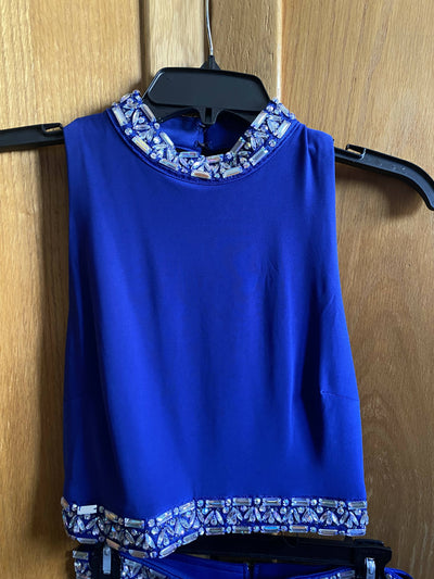 Macy's Royal Blue Soiree Set (Top & Skirt) Size 8 USA