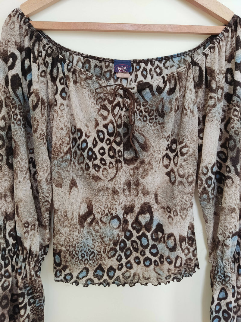 Off shoulder Wild Cat Blouse Size M