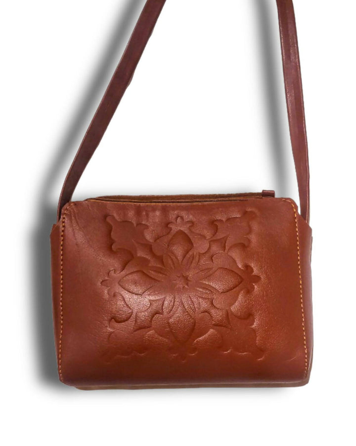 Crossbody Leather Camel Bag