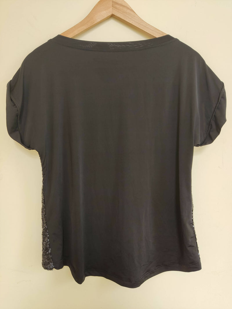 Half Sleeved Night Sequin Top Size L