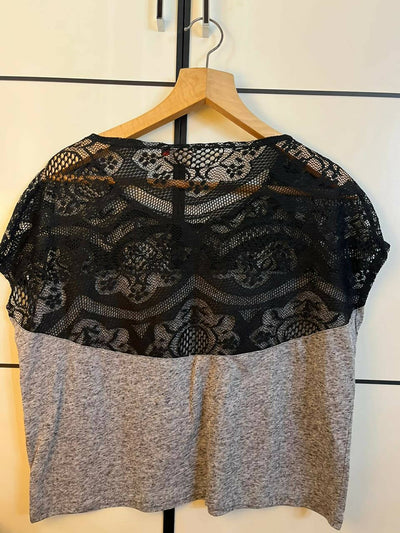 Only Lace Shoulder Boxy Top Size XL