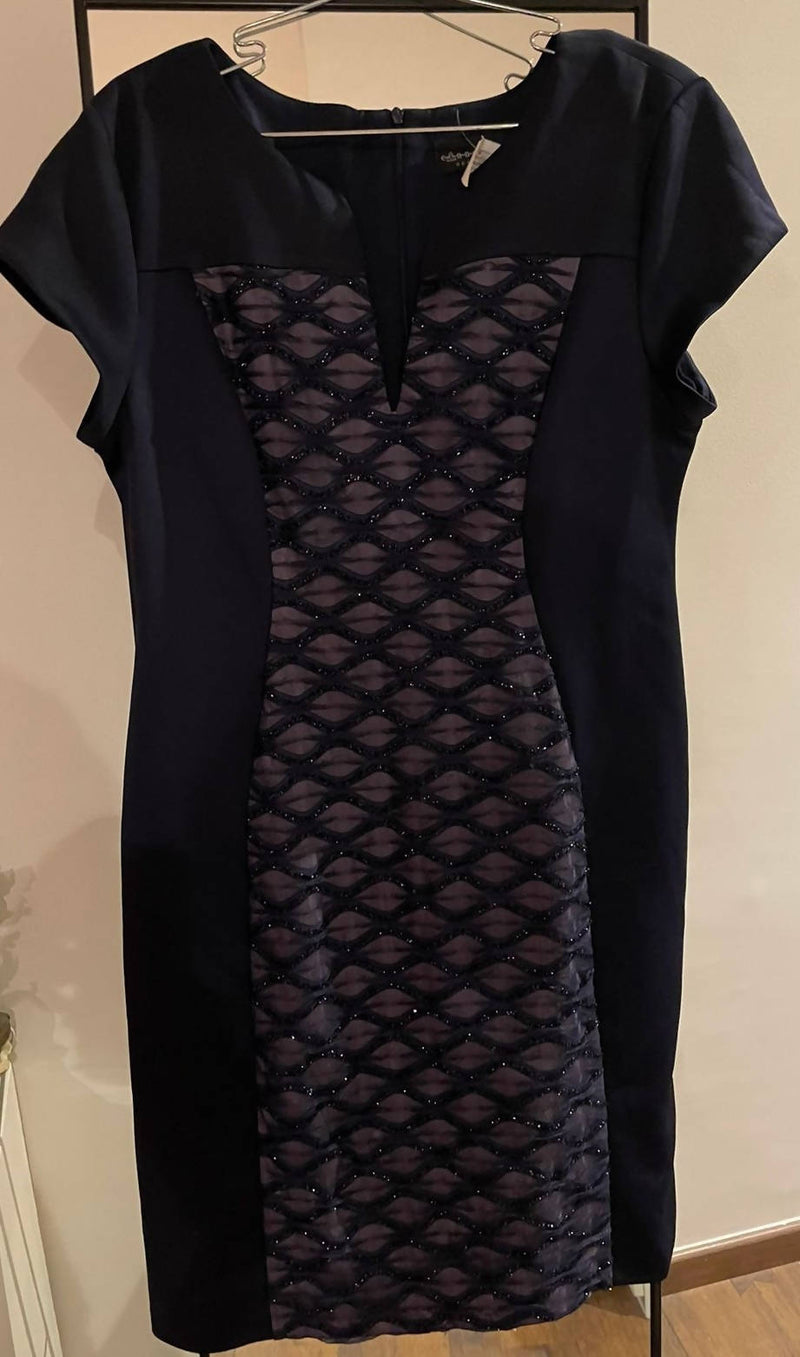 Connected Apparel Navy/purple dress size 12