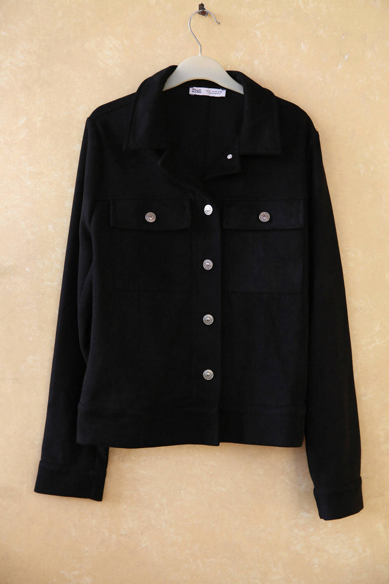 Paul Mark New Double pocket black shirt jacket size S-M