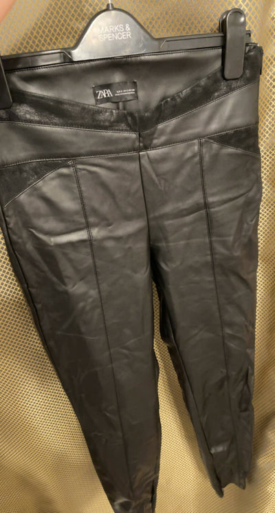 Black Zara Leather Pants Size S