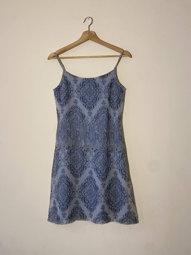 Patterned blue dress Size: S