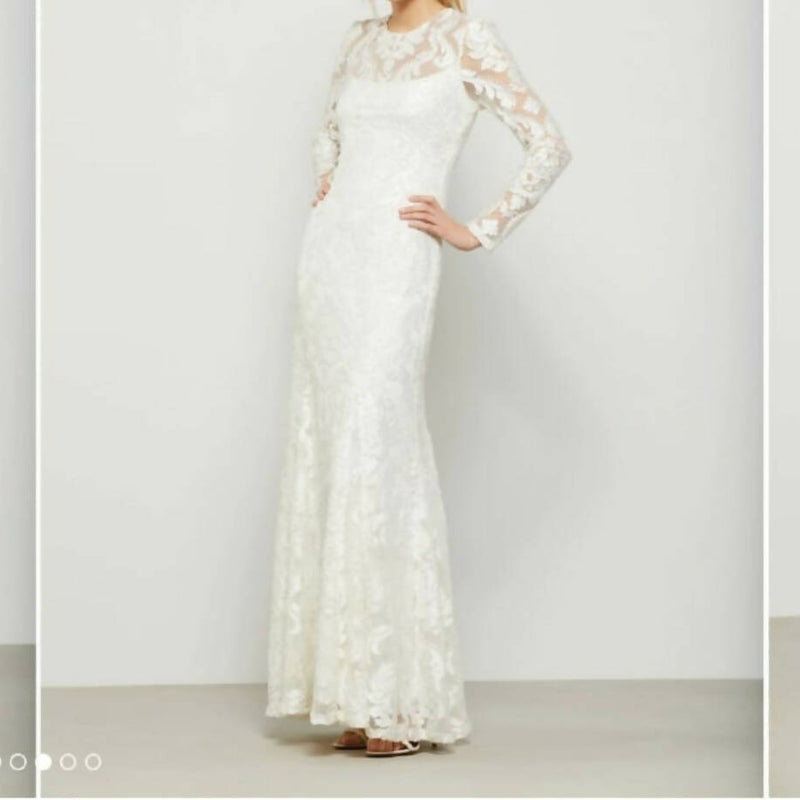 JAYLIN Long Sleeve White Dress Size XS