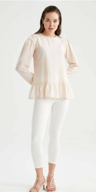 DeFacto Pink Relaxed Fit Woven Blouse Size S