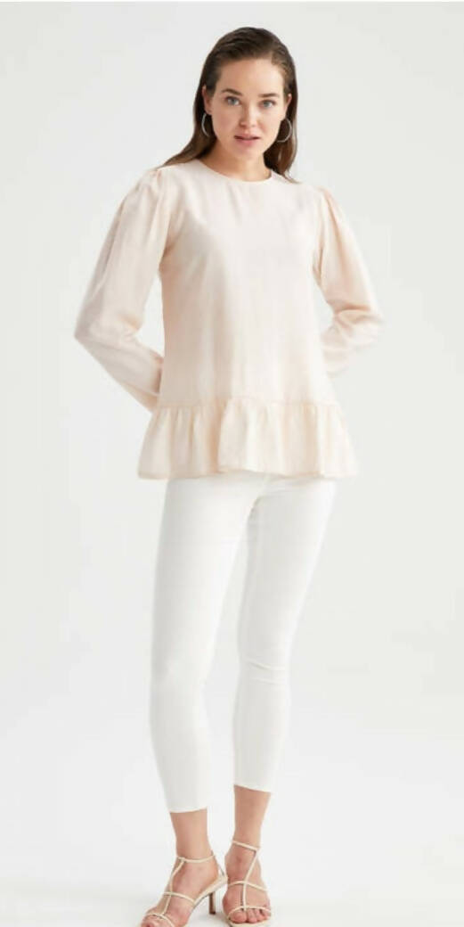 DeFacto Pink Relaxed Fit Woven Blouse Size S