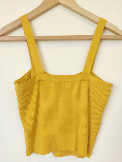 Yellow Top w/ Buttons Size S
