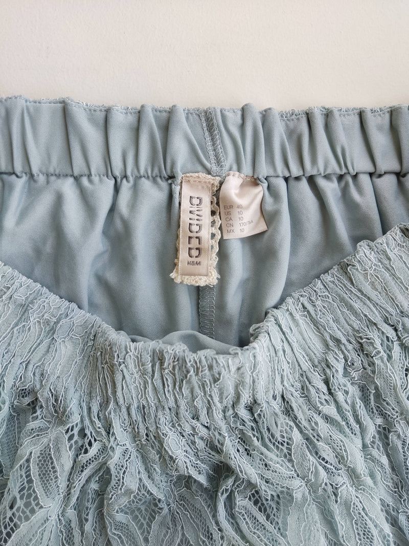 Baby Blue H&M Lace Skirt Size EUR 40
