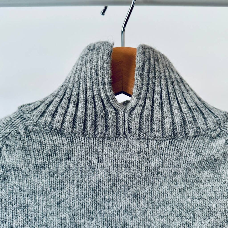 H&M Grey Relaxed Fit Turtleneck Sweater - Size: S