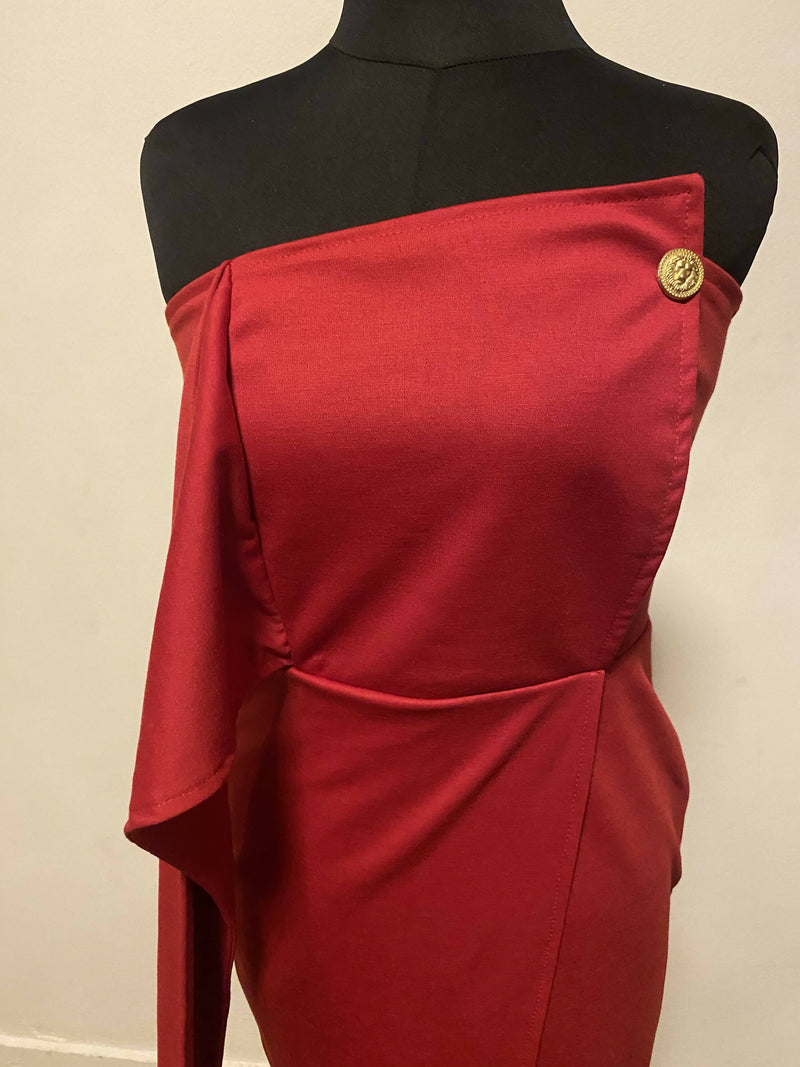 Red Dress (Brand: Qesto) (Available in Small and Large)