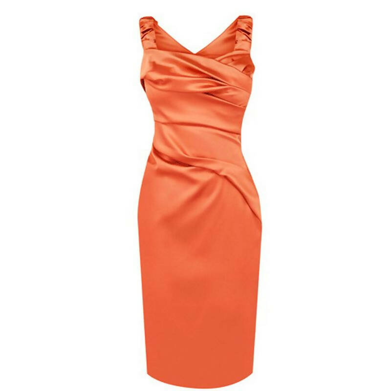 Karen Millen Coral Satin Dress 33% Discount