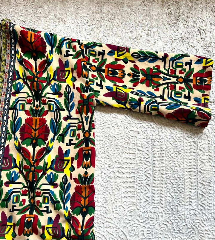 SHEIN Boho tribal floral kimono Free Size