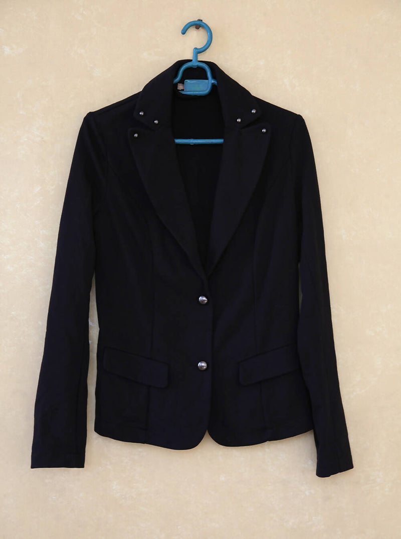 Calliope Two Button Single Breasted Black Blazer Size: XS/S