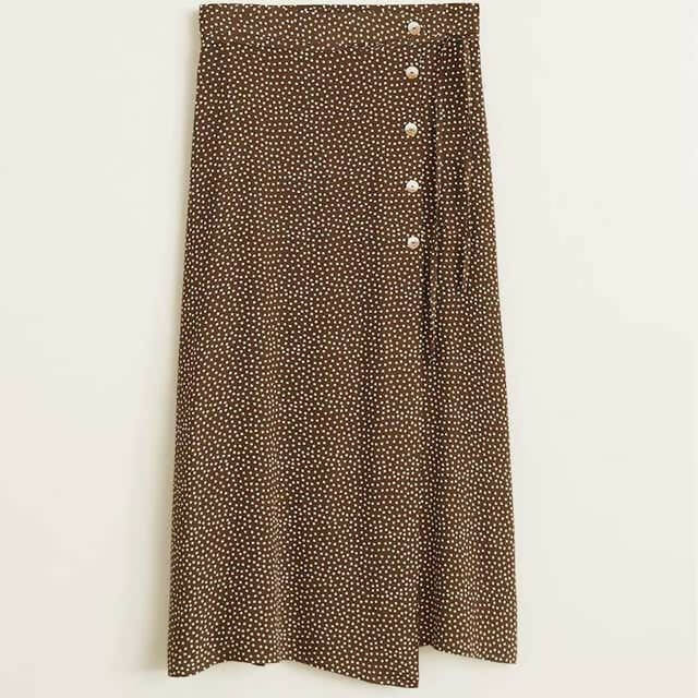 Mango Polka-Dot Print Skirt Size: XS/S