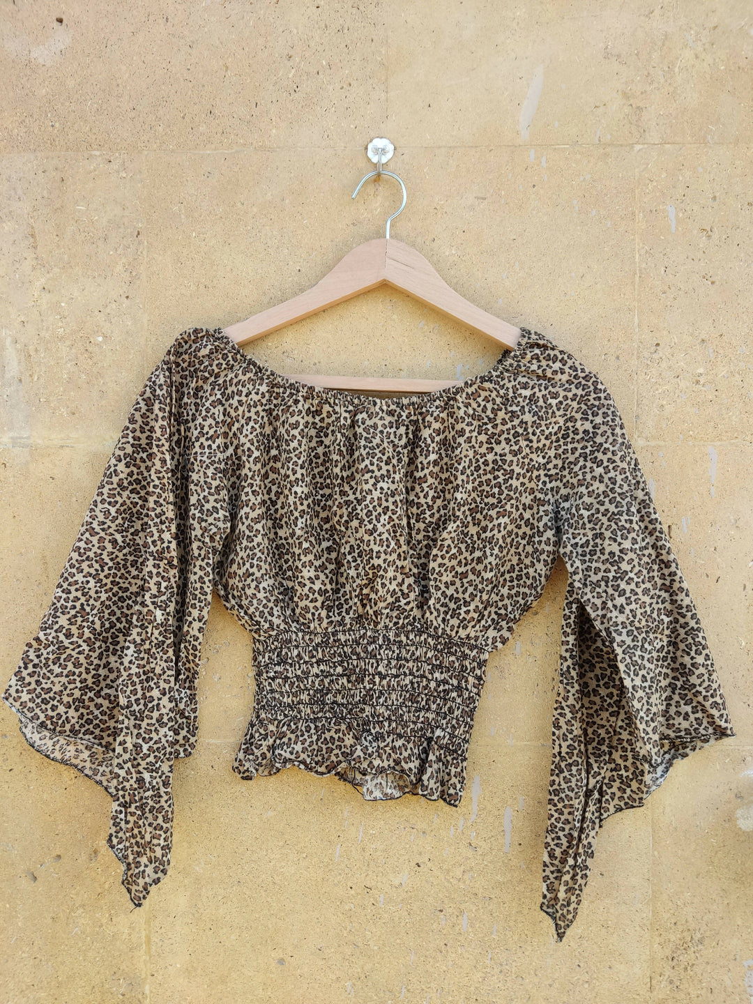 Off Shoulder Tiger Print Top Size S