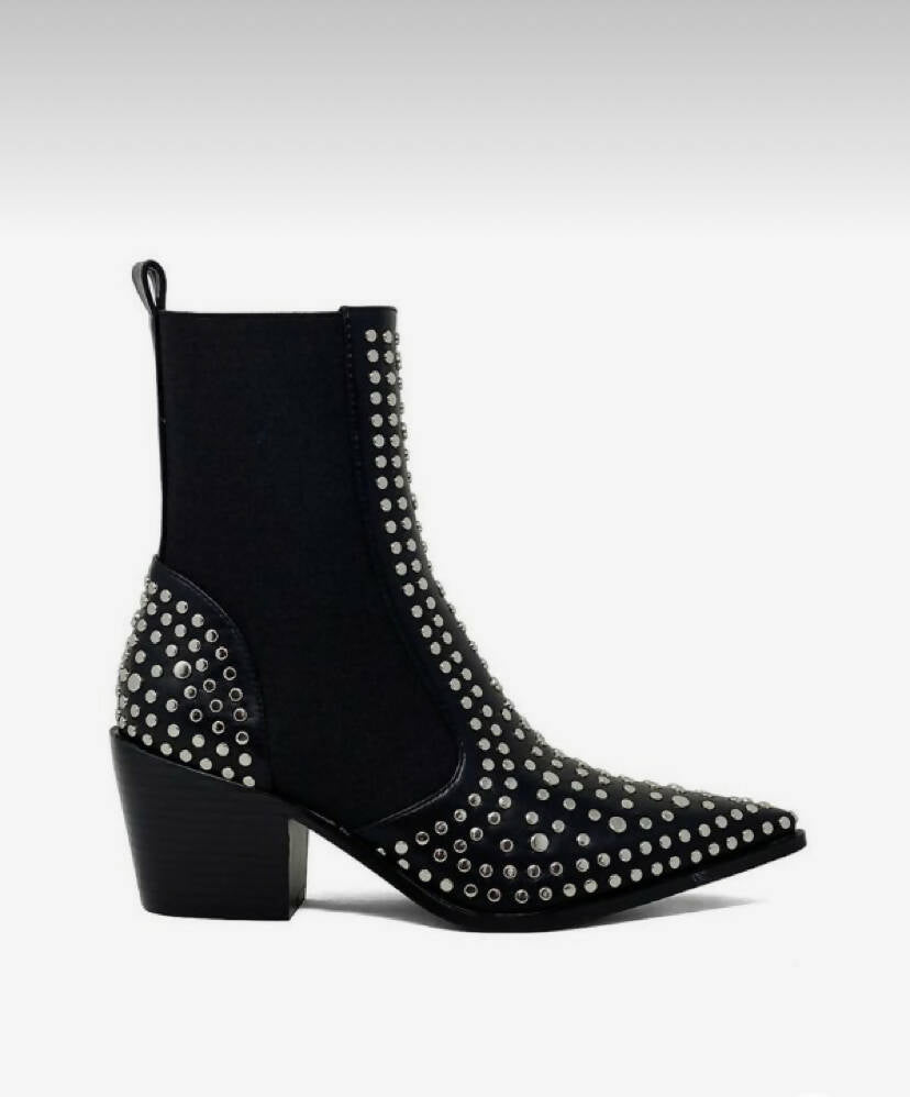 NEW Studded Leather Boots Size: 38
