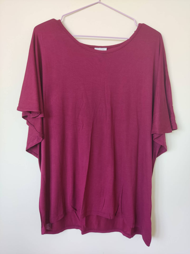 Large Burgundy Shirt with attached Cape