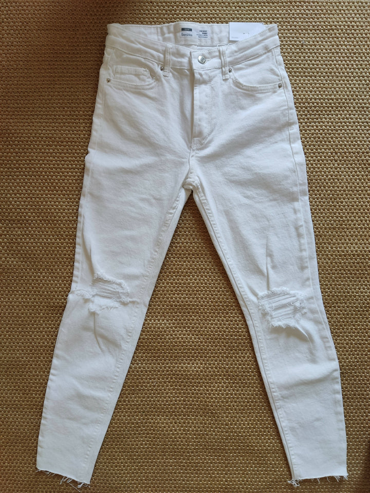 White Bershka Low Waist Skinny Denim NEW WITH TAG