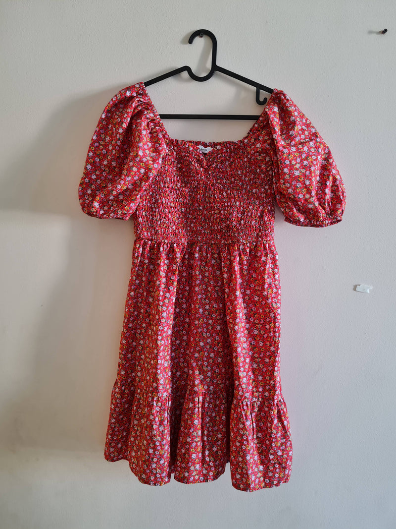 Mango Red floral dress Size: M/L