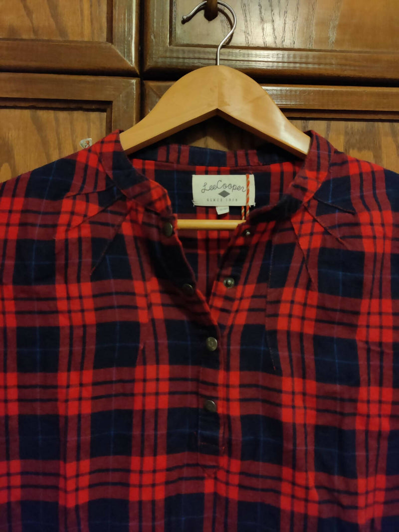 NEW Lee Cooper Plaid Tunic w/ belt Size:S