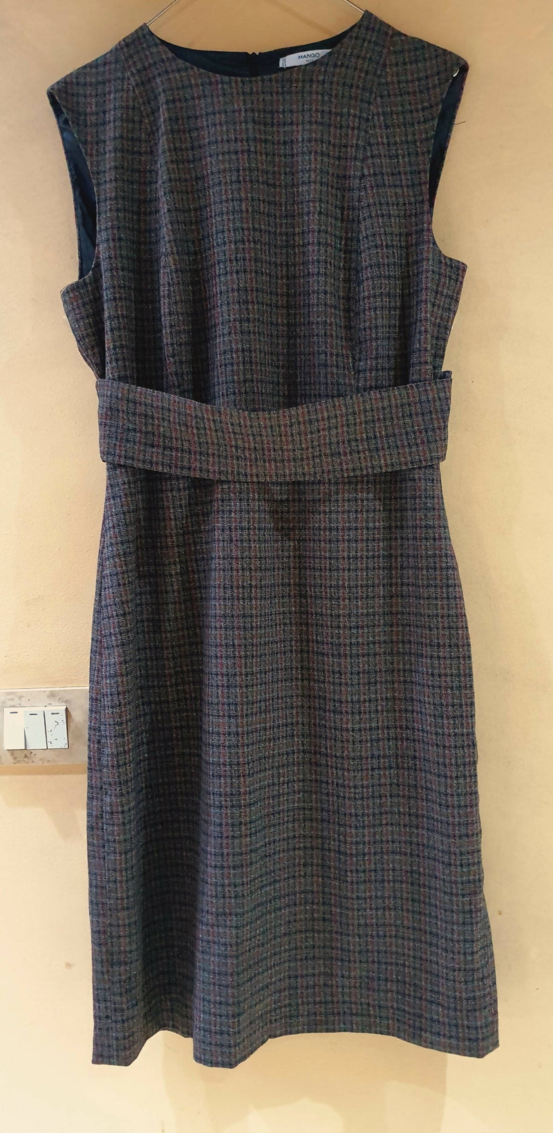 Mng by Mango plaid dress Size: L