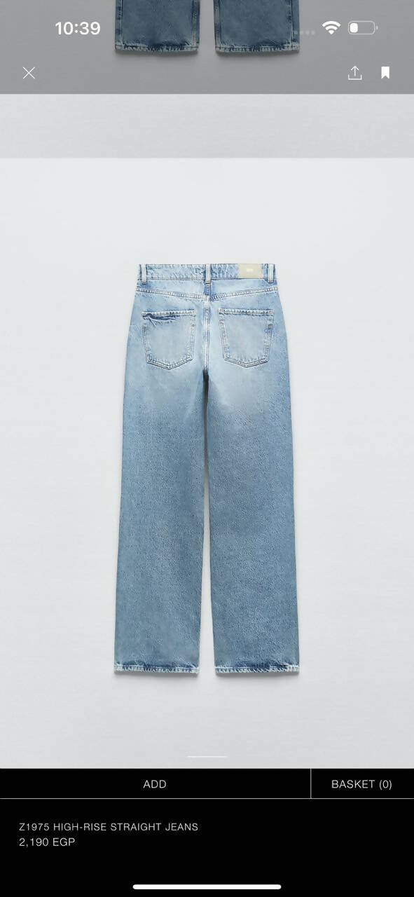 Zara new blue distressed denim size:38