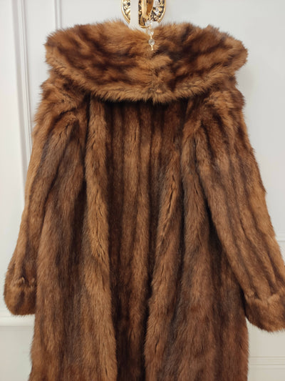 High Quality Luxury Genuine Mink Fur Coat Size L-XL