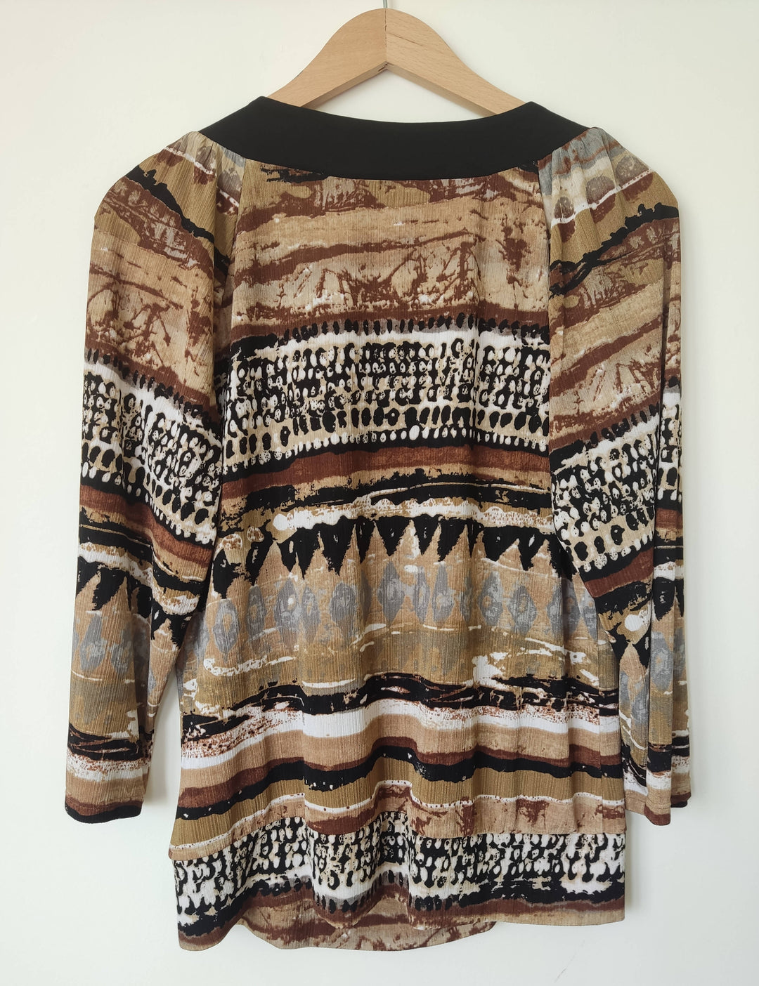 Brown Y2K Printed Women Top