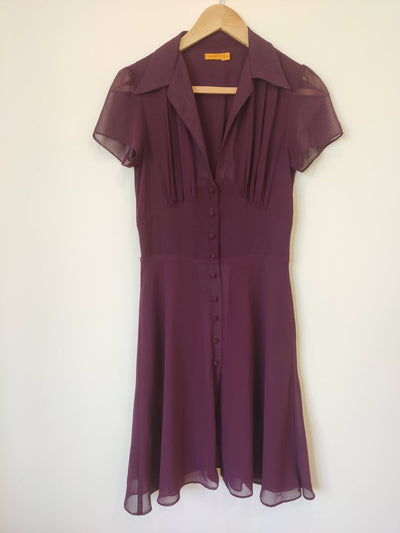 Violet Buttoned Dress Size 10