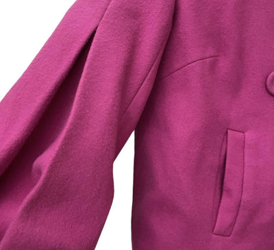 New Look Wool Blend Magenta Pink Size: M