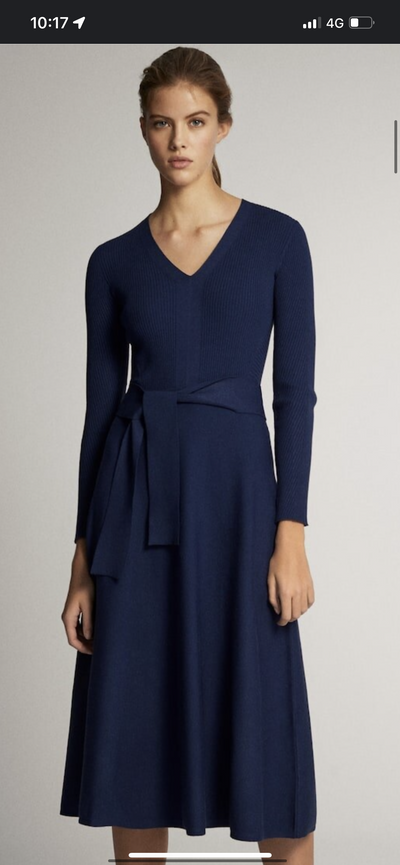 Brand New Blue Massimo Dutti Dress Size S