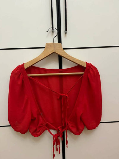 Red Mesh Backless Top EUR 38