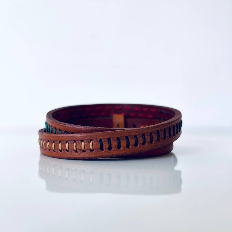 Leather Bracelet Stack - Adjustable