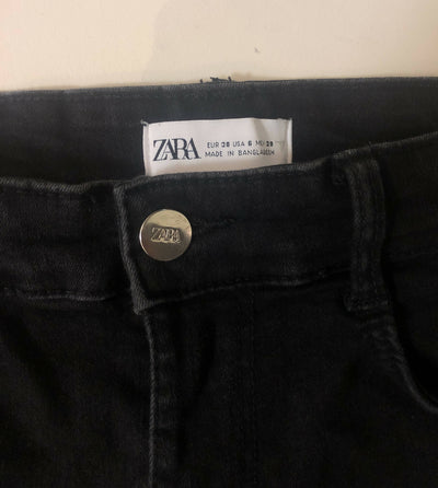 Zara Black Denim Size 38