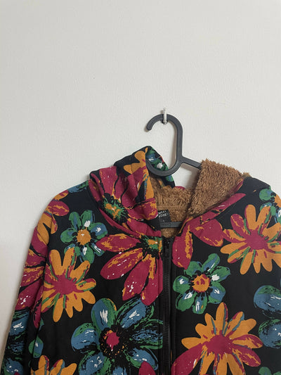 SHEIN COAT "Emery Rose" - Floral print - Hooded Size L