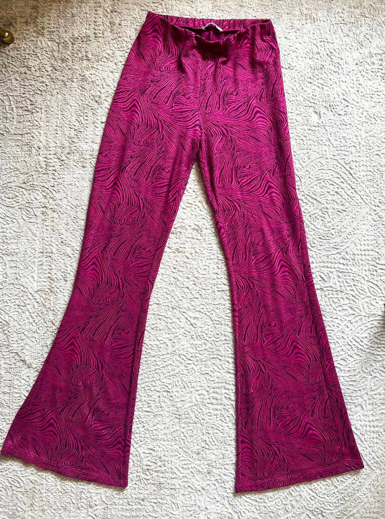 ZARA Chevron Flare Pants Size: S/M