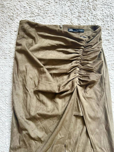 XS Zara Khaki Wrap Skirt