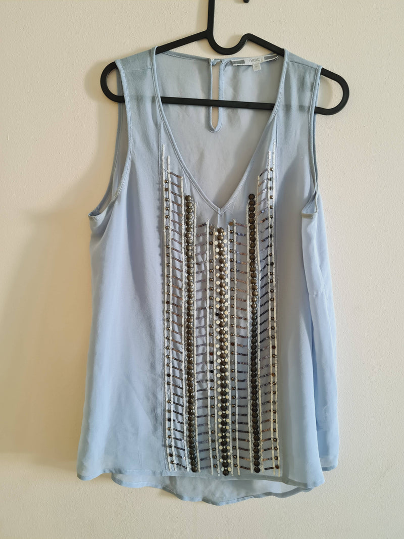 Elegant Beaded sleeveless top Size: S/M