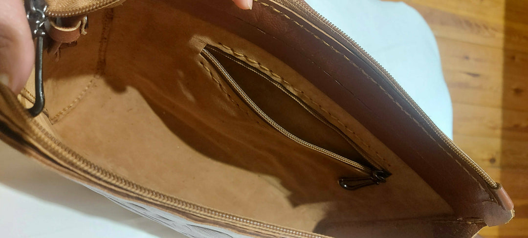Crossbody Leather Camel Bag